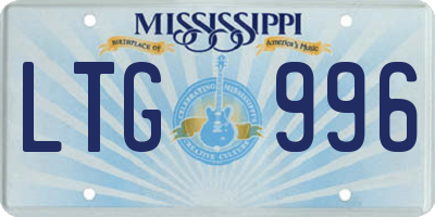 MS license plate LTG996