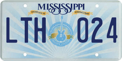 MS license plate LTH024