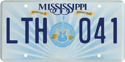 MS license plate LTH041
