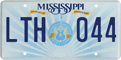 MS license plate LTH044