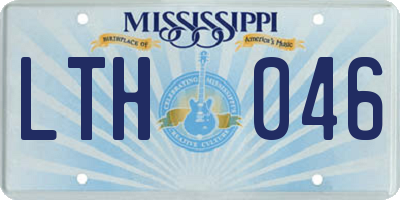 MS license plate LTH046