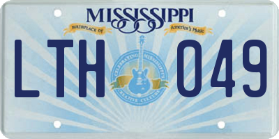 MS license plate LTH049