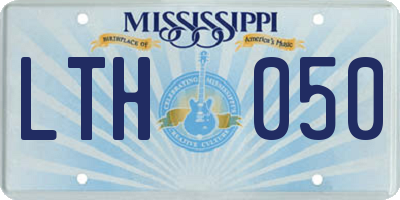 MS license plate LTH050