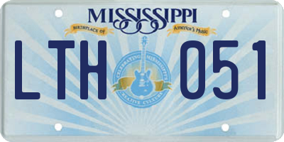 MS license plate LTH051
