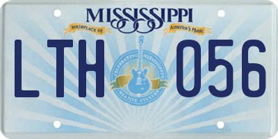 MS license plate LTH056