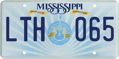 MS license plate LTH065