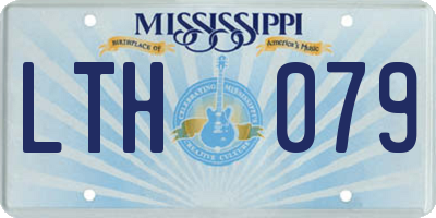 MS license plate LTH079