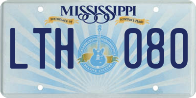 MS license plate LTH080