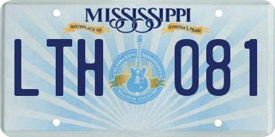 MS license plate LTH081