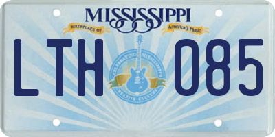 MS license plate LTH085