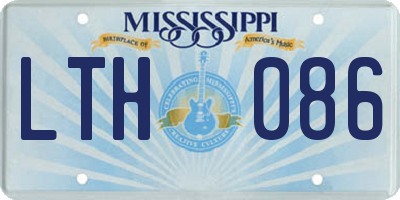 MS license plate LTH086