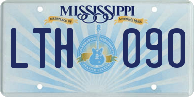 MS license plate LTH090