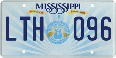 MS license plate LTH096