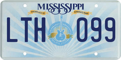 MS license plate LTH099