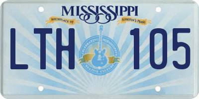 MS license plate LTH105