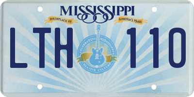 MS license plate LTH110
