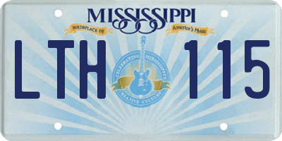 MS license plate LTH115