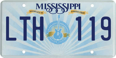 MS license plate LTH119