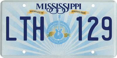 MS license plate LTH129