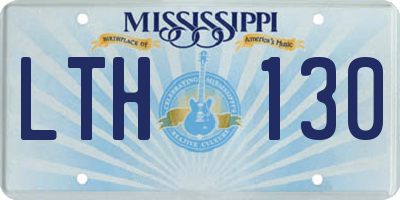 MS license plate LTH130