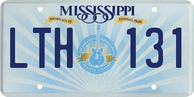 MS license plate LTH131