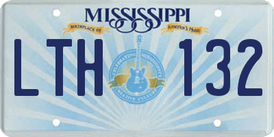MS license plate LTH132