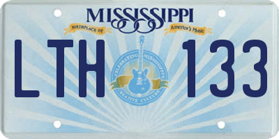 MS license plate LTH133
