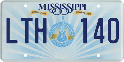 MS license plate LTH140