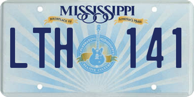 MS license plate LTH141
