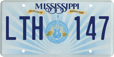 MS license plate LTH147