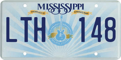 MS license plate LTH148