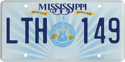 MS license plate LTH149