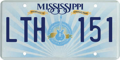MS license plate LTH151