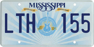 MS license plate LTH155