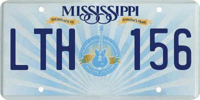 MS license plate LTH156