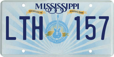 MS license plate LTH157