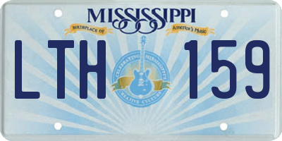 MS license plate LTH159