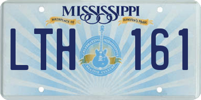 MS license plate LTH161