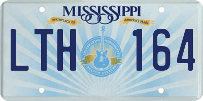 MS license plate LTH164