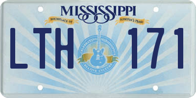MS license plate LTH171