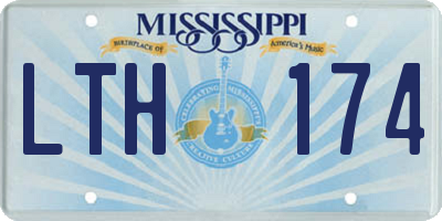 MS license plate LTH174