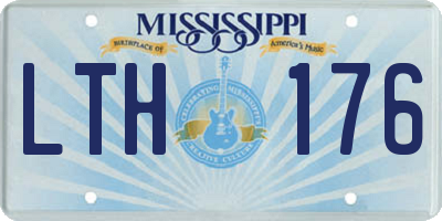 MS license plate LTH176
