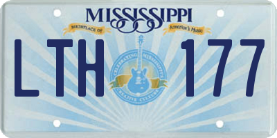 MS license plate LTH177