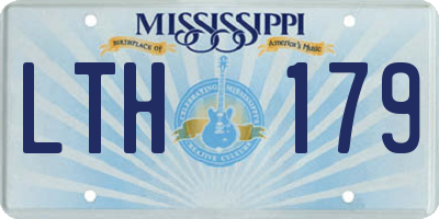 MS license plate LTH179