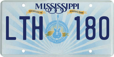 MS license plate LTH180