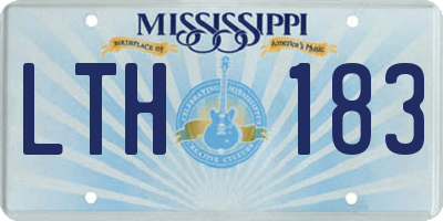 MS license plate LTH183