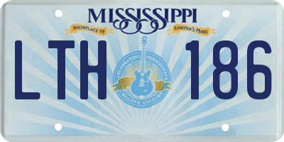 MS license plate LTH186