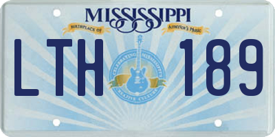 MS license plate LTH189