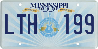 MS license plate LTH199