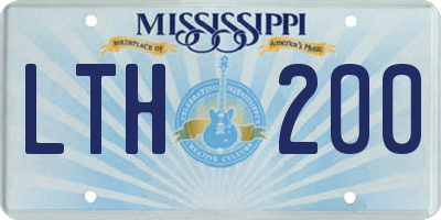 MS license plate LTH200